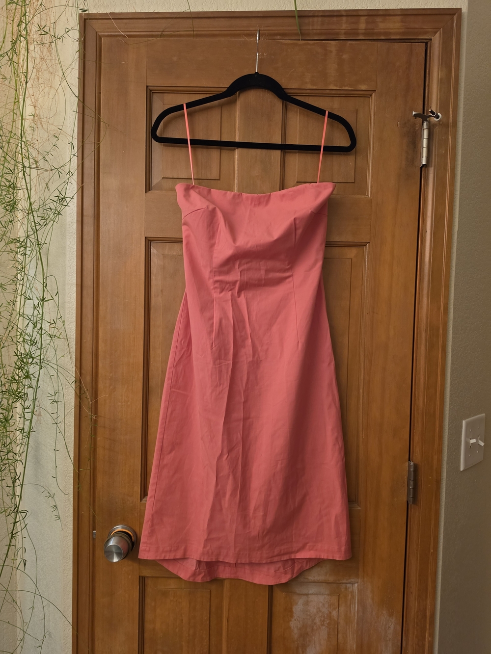 J. Crew Strapless Coral Pink A-Line Dress